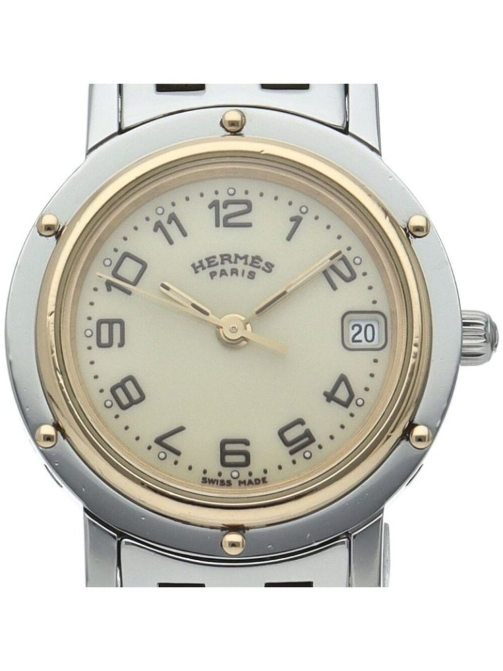 Hermes Clipper Watch Repair Book SS Champagne